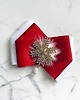 broszki Brosza ze śnieżynką gwiazdką z puszkiem  Mikołajki Święta 7