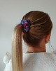gumki do włosów Gumka jedwabna, scrunchie, frotka turkusowa panterka MINI 1