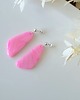 kolczyki z masy plastycznej Kolczyki wiszące PINK 1