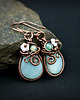 kolczyki wire wrapping Kolczyki z amazonitem 1