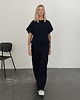komplety damskie Chiara oversizowy komplet bezrękawnik i spodnie wide leg Navy granatowy 5