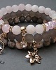 bransoletki z kamieni naturalnych Kolekcja Rich - Grey and pink set 6