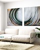 obrazy Abstrakcja Wave Ręcznie malowany obraz Dyptyk  100x200 cm 4