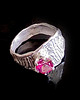 pierścionki srebrne Pink topaz 4