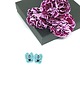 kolczyki soutache Kolczyki z hematytem błękitne 2