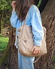 torby na ramię Lazy bag Pocket  torba ciemnobeżowa bawełniana eco 1