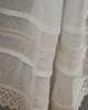 zasłony Lniana firana RUSTICO, ivory, tunel z kryzą - na wymiar 3