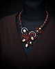 komplet biżuterii Jesienny komplet soutache  naszyjnik i kolczyki 3