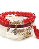bransoletki z kamieni naturalnych Red and white vol. 5/24.09.24/ -  set 2