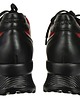 sneakersy damskie Sneakersy skórzane - czarno  czerwone  (6192) 5