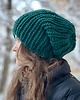 czapki damskie Zimowa czapka z wełny owczej i alpaki Lumi szmaragdowa zieleń 1