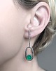 kolczyki srebrne Nowoczesne asymetryczne kolczyki- srebro 925, zielone agaty 5