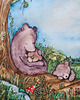 obrazy Oryginał Ilustracja Akwarela 50x70 'Forest' 1