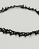 chokery Choker Nokturn / frywolitka z czarnym spinelem / Seria Boho 2