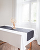 obrusy i serwetki Lniany Bieżnik Heavy Linen CHARCOAL 1