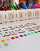 pojemniki na zabawki Duży sorter organizer na kredki MONTESSORI liczby, kolory 5