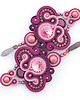 kolczyki soutache Eleganckie kolczyki w kolorze burgundowym 3