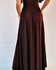 sukienki maxi damskie Sukienka wieczorowa maxi czekoladowy brąz drapowana 36-56 5