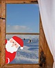 naklejki ścienne do pokoju dziecka Naklejka na okno Święty Mikołaj 2