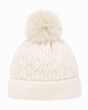 czapki dziecięce Dziewczęca czapka na zimę LAILANA z pomponem ekri 1