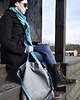 torby na ramię TORBA HOBO XXL - szarość, szmaragd 1