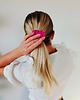 gumki do włosów Gumka jedwabna, scrunchie, frotka neonowa fuksja MIDI 1