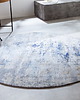 dywany Dywan okrągły Moder Art niebieski beż bawełniany 150cm 2
