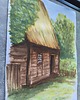 grafiki i ilustracje Akwarela Chata Wiejska Drewniana Skansen Polska Architektura Ludowa 30x42 2