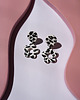 kolczyki z masy plastycznej Kolczyki MINI kwiatki w zwierzęcy print 2