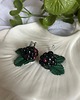 kolczyki z masy plastycznej Kolczyki z jagodami jeżyna. Handmade Polska. Polimerowa glina 4