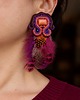 kolczyki soutache Kolczyki soutache z piórkami  1