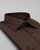 koszule męskie Koszula męska simeria 00484 długi rękaw brąz slim fit 2