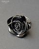 pierścionki - różne Czarna róża w pierścionku ręcznie robionym uroczy prezent handmade 6