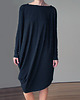 sukienki midi damskie Sukienka długi rękaw asymetria Czarna 2