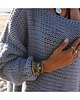 swetry damskie  Sweter handmade oversize  baby blue z wełną 5