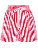 szorty damskie Szorty bawełniane czerwone paski 3