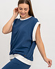 bluza bez kaptura damska Bezrękawnik ,,AMORE" denim 3