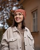 czapki damskie Klasyczna Czapka Slouchy - Ceglana 3