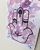 grafiki i ilustracje Karta Fioletowa Chamsa, akwarela 3