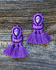 kolczyki soutache Fioletowe kolczyki sutasz z chwostami 4