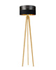 lampy podłogowe Drewniana lampa stojąca na trójnogu do salonu do czytania MIAMI GLAM 4