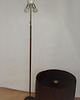 lampy podłogowe Duńska lampa podłogowa lata 60. Tek, mosiądz i drewno Vintage 2x E27 1