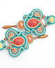 kolczyki soutache Letnie koralowe 2