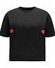 t-shirt damskie T-shirt Crop-Voila Czarny Truskawki 4