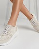 sneakersy damskie Sneakersy skórzane - ecru   (6624) 7