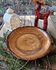 talerze, miski Duży drewniany półmisek (orzech, żywa krawędź) 4