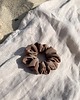gumki do włosów Scrunchie Cappuccino 9 cm z odwiązywaną szarfą 47 cm 2
