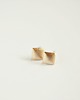 kolczyki złote Kolczyki złote 16k Gold Plated Matt Square Studs 3