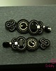 kolczyki soutache Czarno srebrne kolczyki sutasz 3