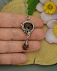 chokery Długi wisiorek kwarc dymny wire wrapping 3